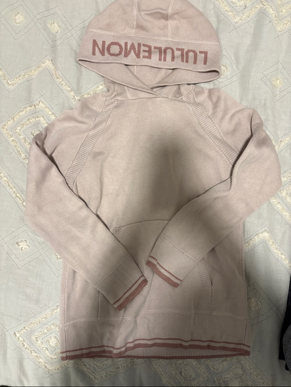 lululemon athletica Dusty Pink Logo Hooded Pullover